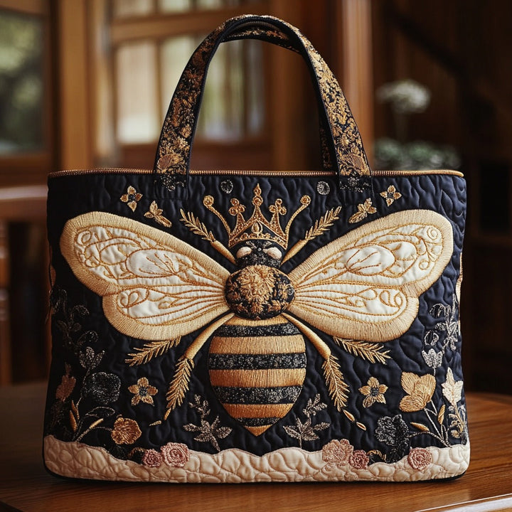 Abeille couronnée – Sac fourre-tout matelassé