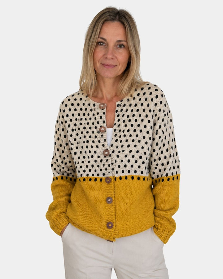 Junella | Cardigan en maille vintage