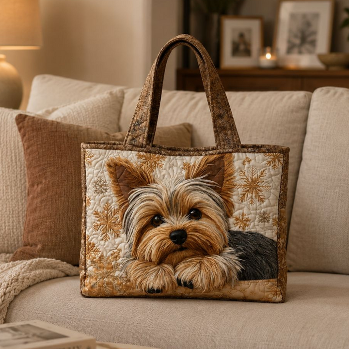 Adorable Yorkshire – Sac fourre-tout matelassé