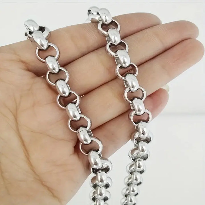 Collier Élégant Fait Main en Acier Inoxydable