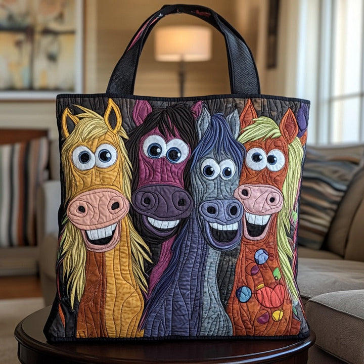Chevaux rigolos – Sac fourre-tout matelassé