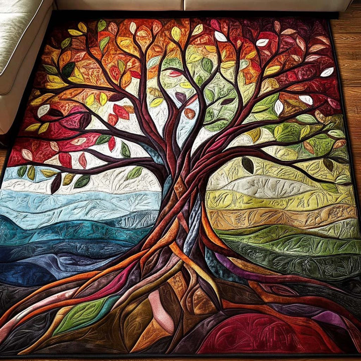 Arbre de vie aux couleurs des saisons – Tapis