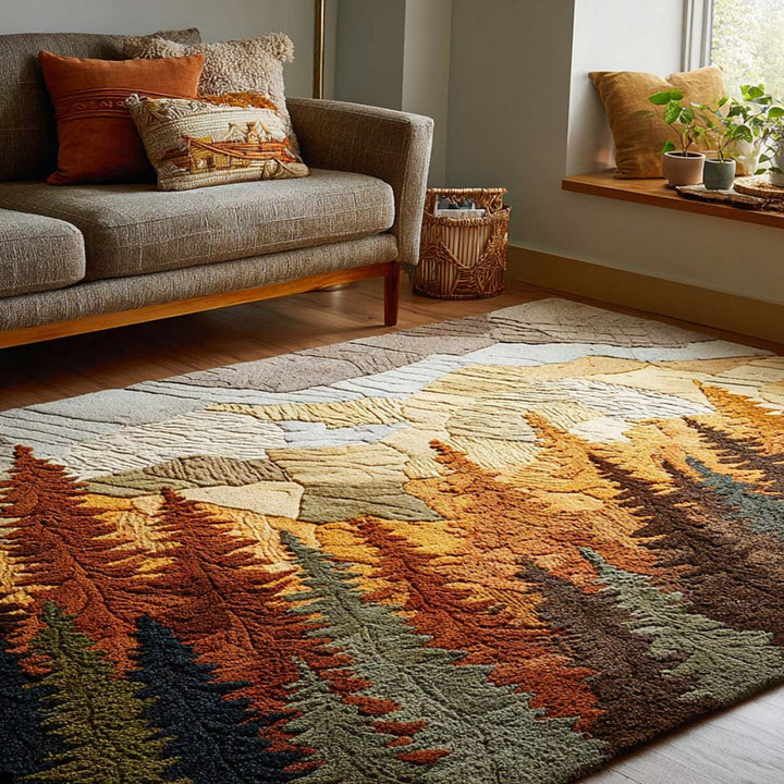 Forêt de pins d’automne – Tapis