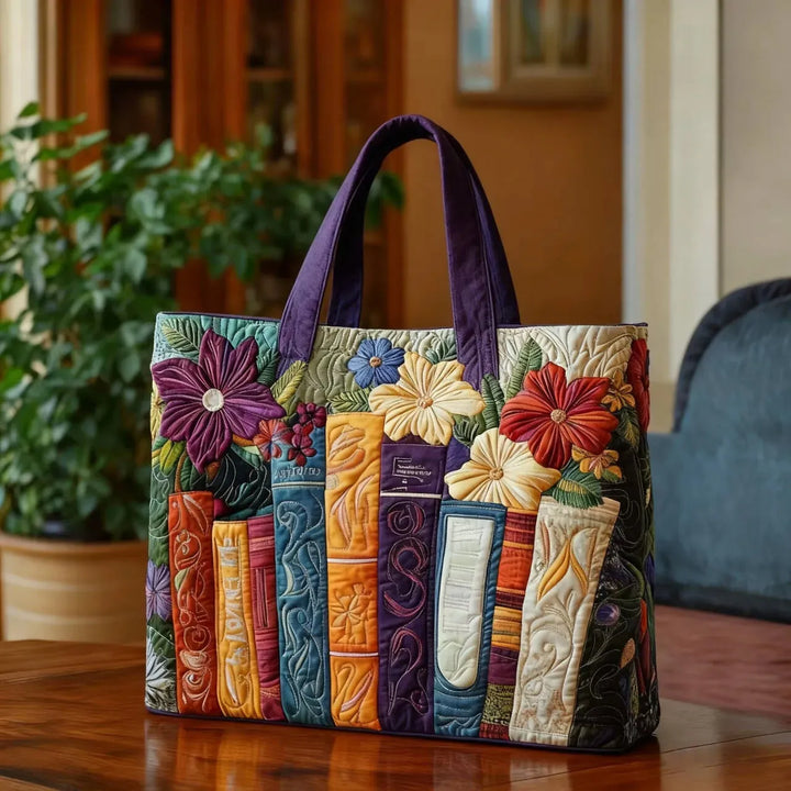 Pile de livres colorés – Sac fourre-tout matelassé