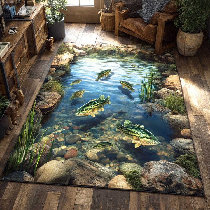 Achigans dans l’eau claire – Tapis