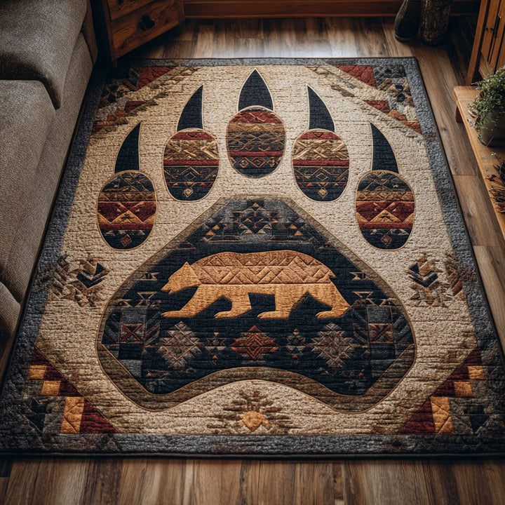 Patte d’ours aux motifs autochtones – Tapis