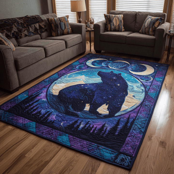 Ours noir sous les croissants de lune – Tapis