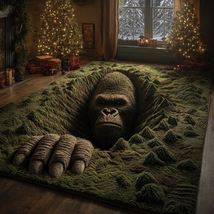 Sasquatch dans la mousse verte – Tapis