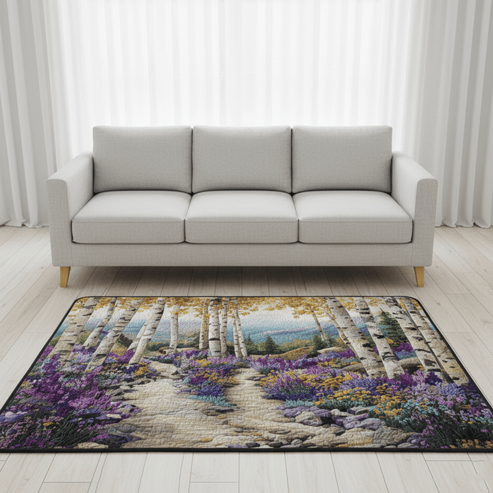 Prairie de bouleaux au soleil – Tapis