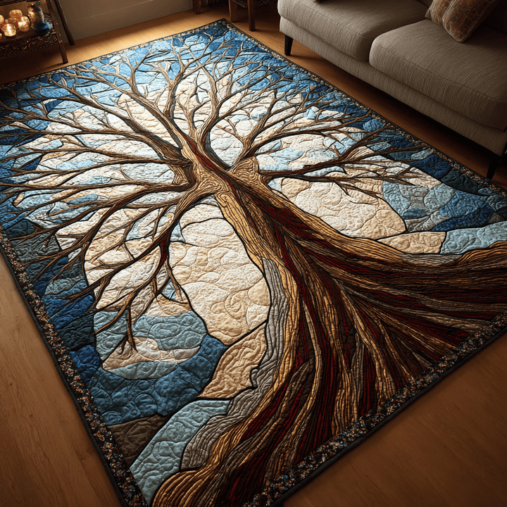Arbre majestueux en vitrail – Tapis