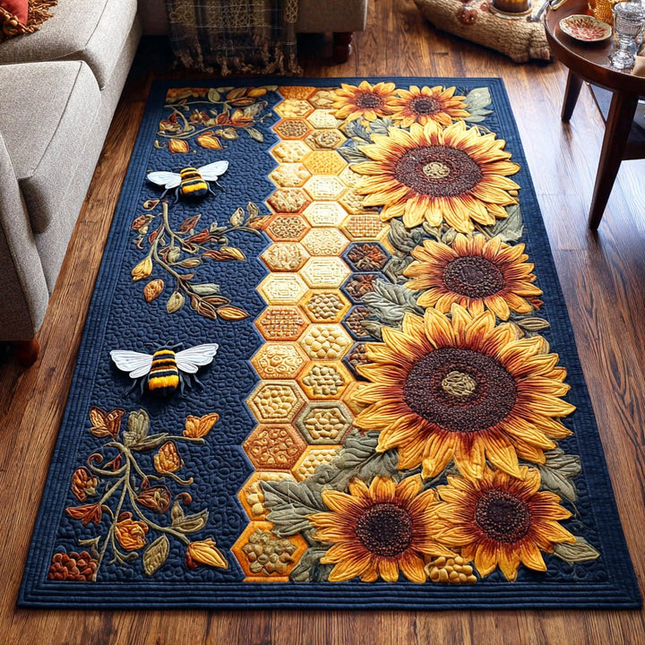 Abeilles, alvéoles et tournesols – Tapis
