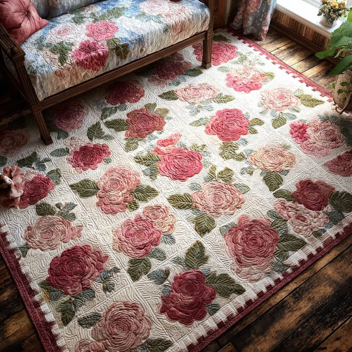 Roses anciennes sur fond crème – Tapis