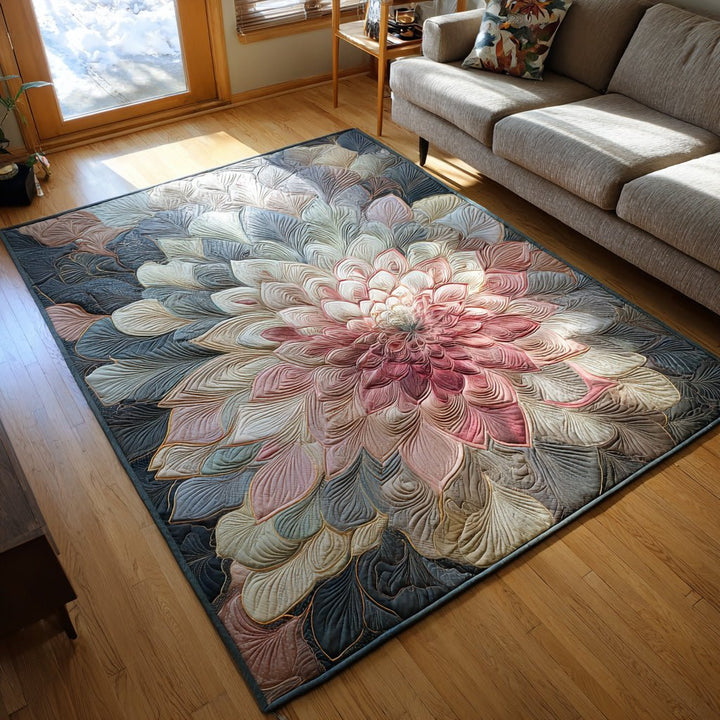 Mandala rose et bleu poudré – Tapis