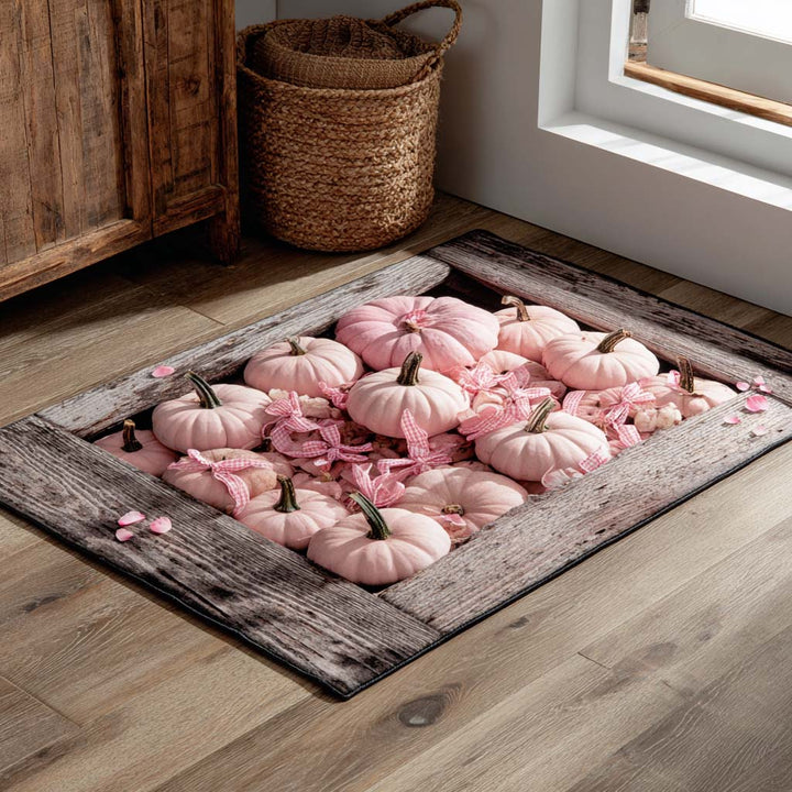 Citrouilles roses dans la caisse – Tapis