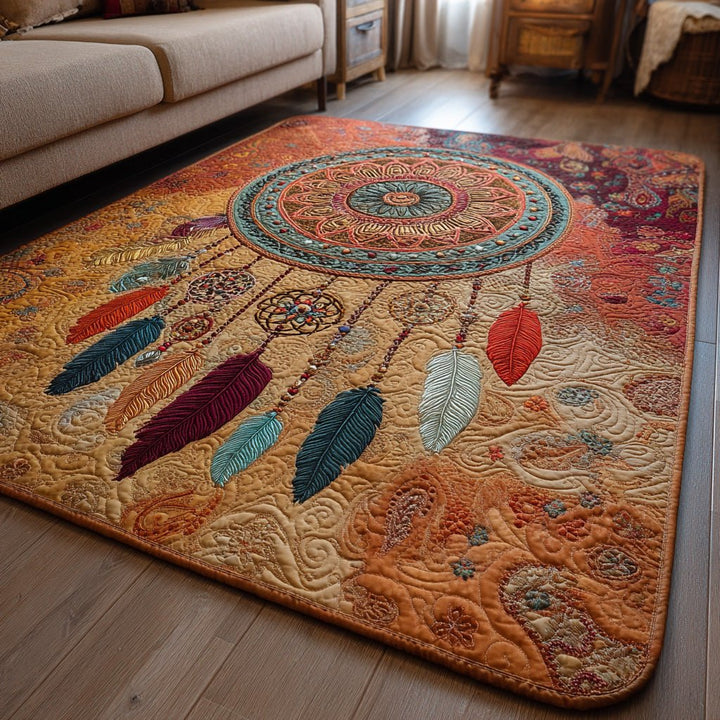 Capteurs de rêves et plumes colorées – Tapis