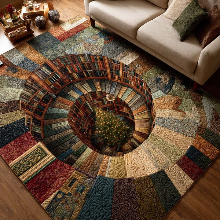 Puits de livres en spirale – Tapis