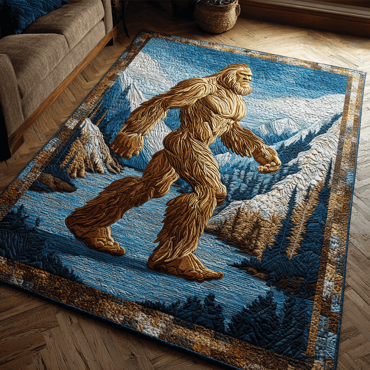 Sasquatch dans les montagnes enneigées – Tapis
