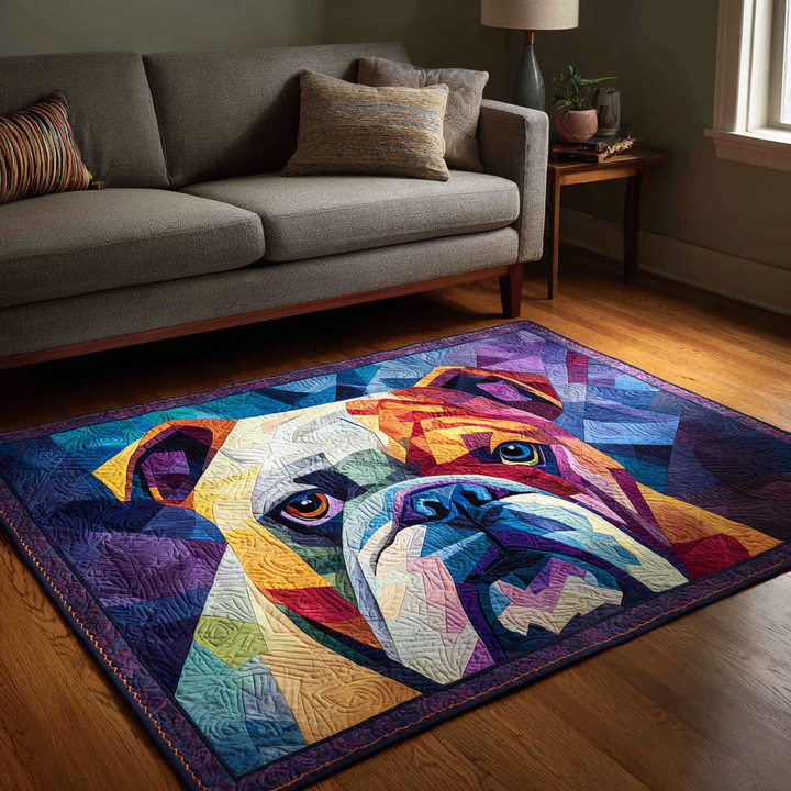 Bouledogue coloré au repos – Tapis