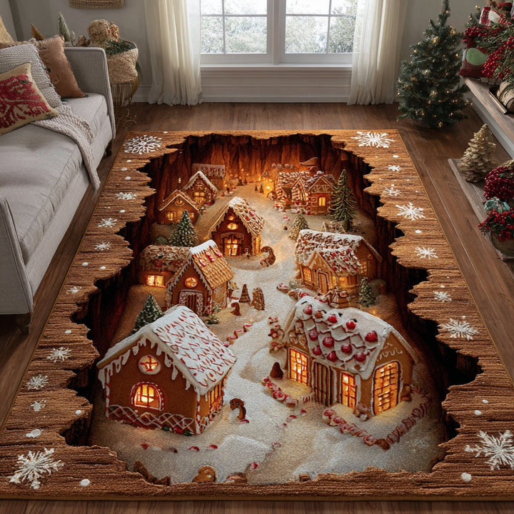 Village de pain d’épices au fond du gouffre – Tapis