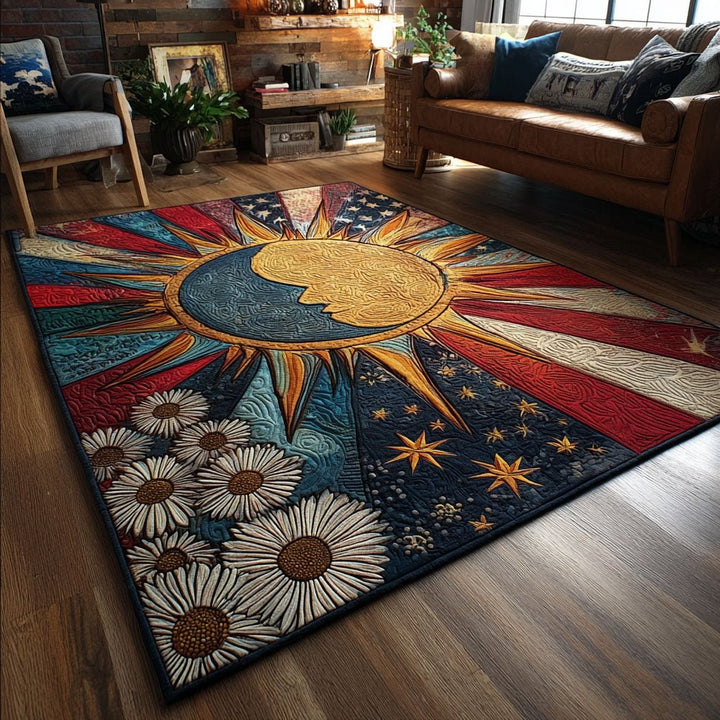 Soleil et lune aux étoiles – Tapis