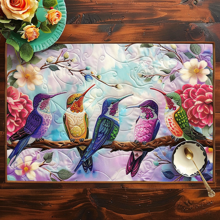 Colibris colorés – Napperons matelassés