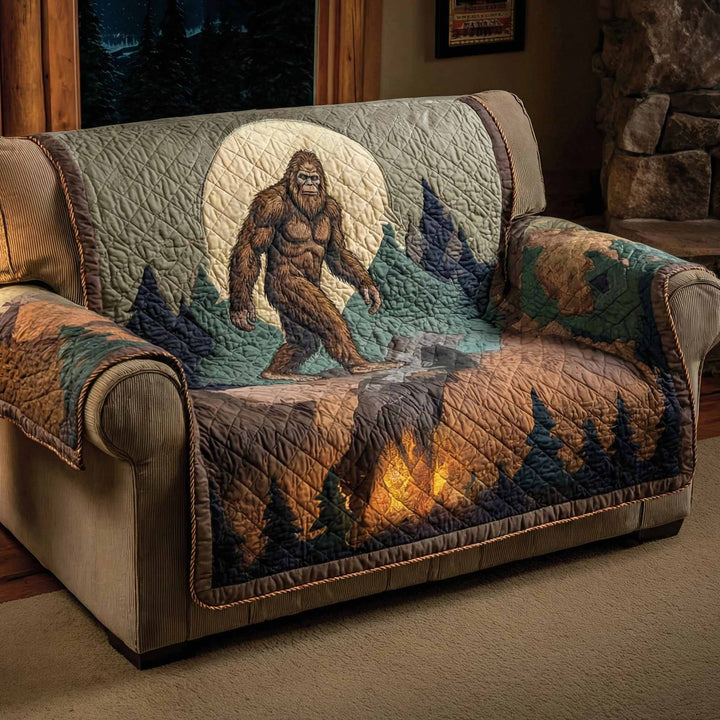 Sasquatch sous la pleine lune – Housse de canapé matelassée