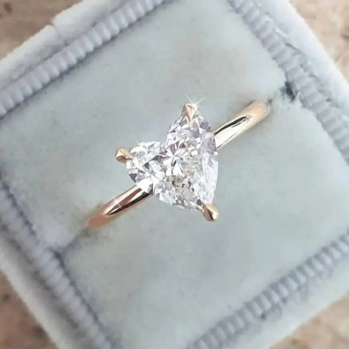 Bague Finesse avec Cœur en Zircon