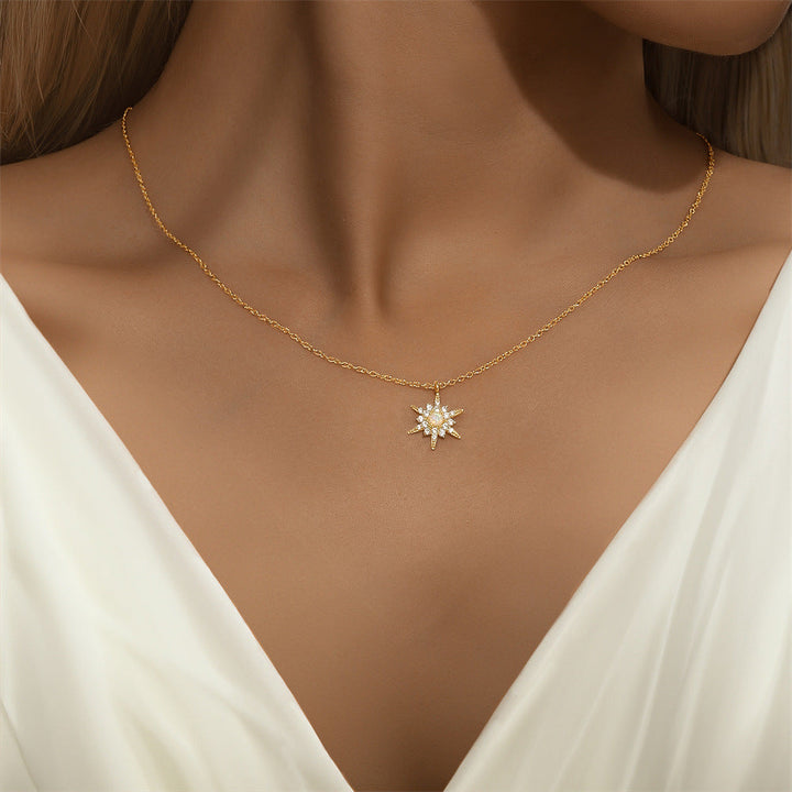 Amálie – Collier délicat en argent avec pendentif rond