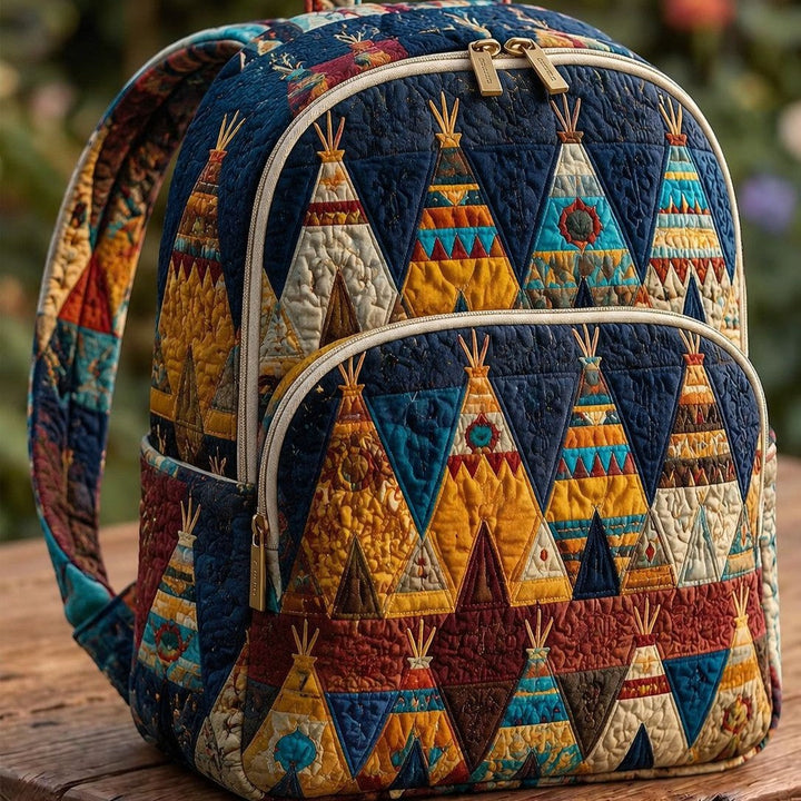 Camping en patchwork – Sac à dos matelassé