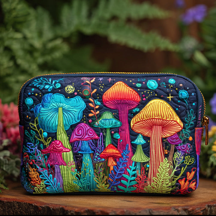 Champignons psychédéliques – Trousse de maquillage matelassée