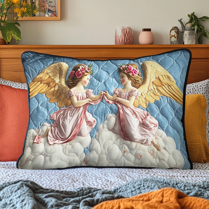 Anges jumeaux – Taie d’oreiller matelassée