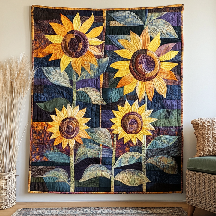 Tournesols géants – Tenture murale matelassée