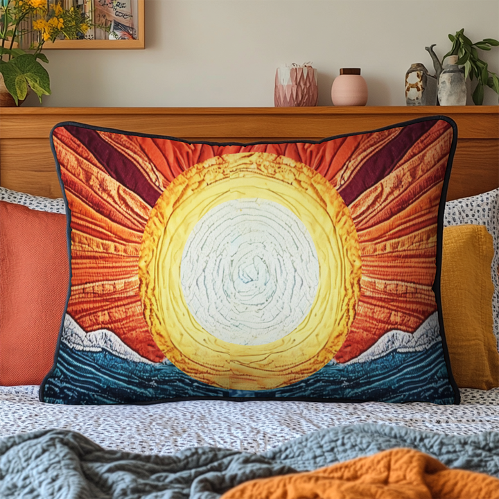 Douceur d’un rayon de soleil – Taie d’oreiller matelassée