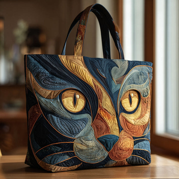 Regard du chat tigré – Sac fourre-tout matelassé