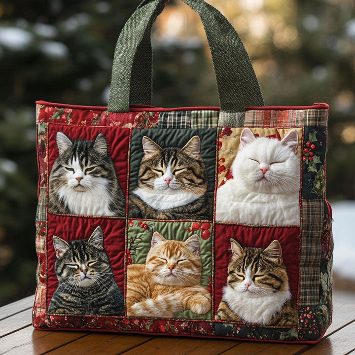 Mosaïque de chats douillets – Sac fourre-tout matelassé