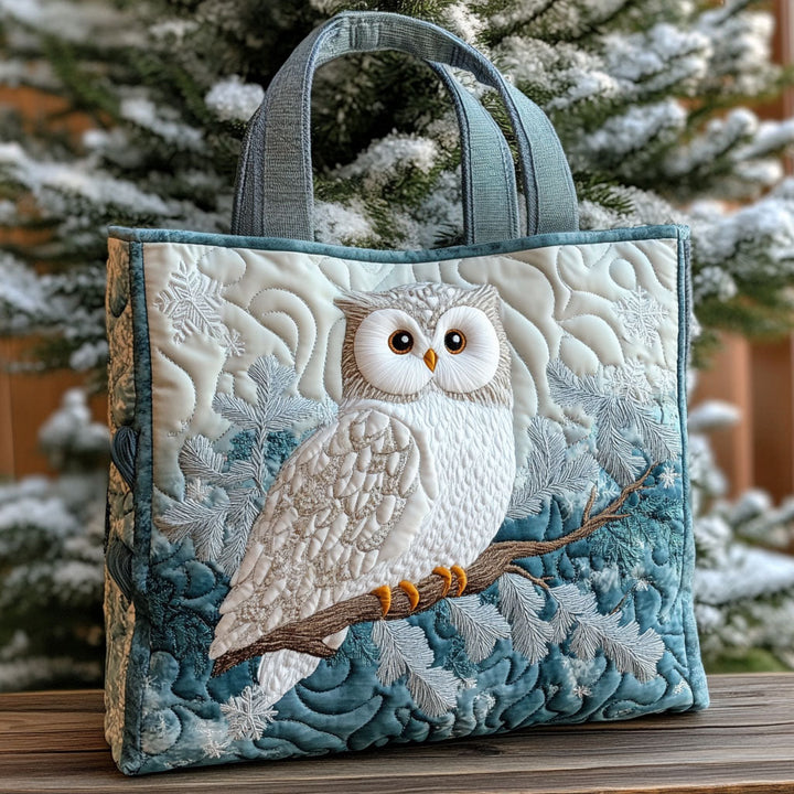 Harfang des neiges en hiver – Sac fourre-tout matelassé