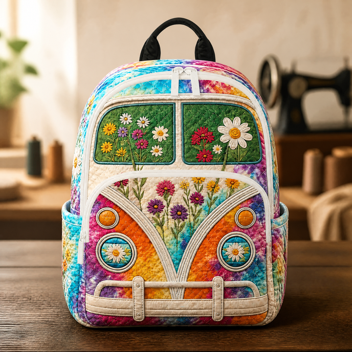 Combi fleuri pastel – Sac à dos matelassé