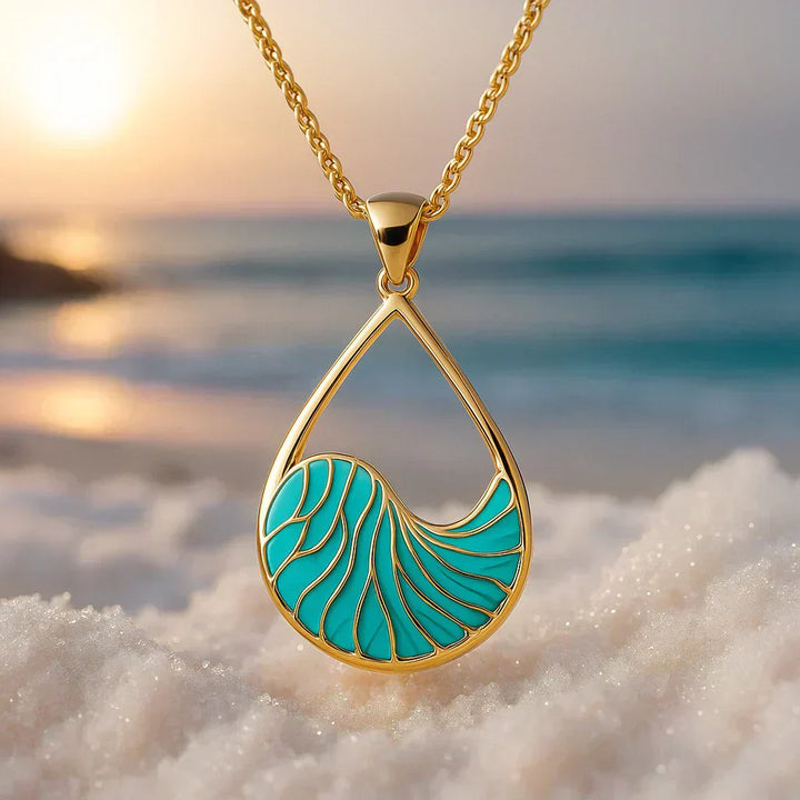 Collier en argent exclusif avec pendentif en turquoise