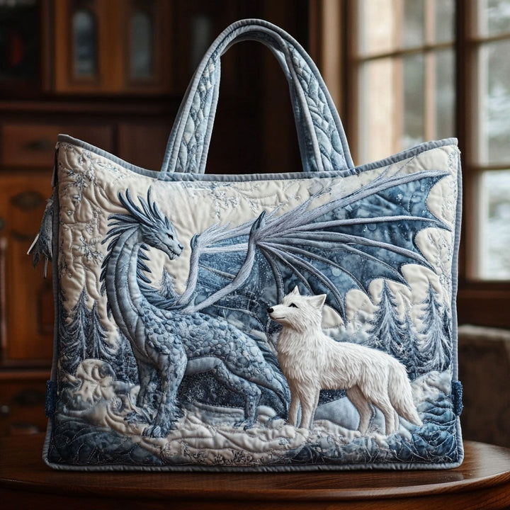 Loups blancs de l’hiver – Sac fourre-tout matelassé