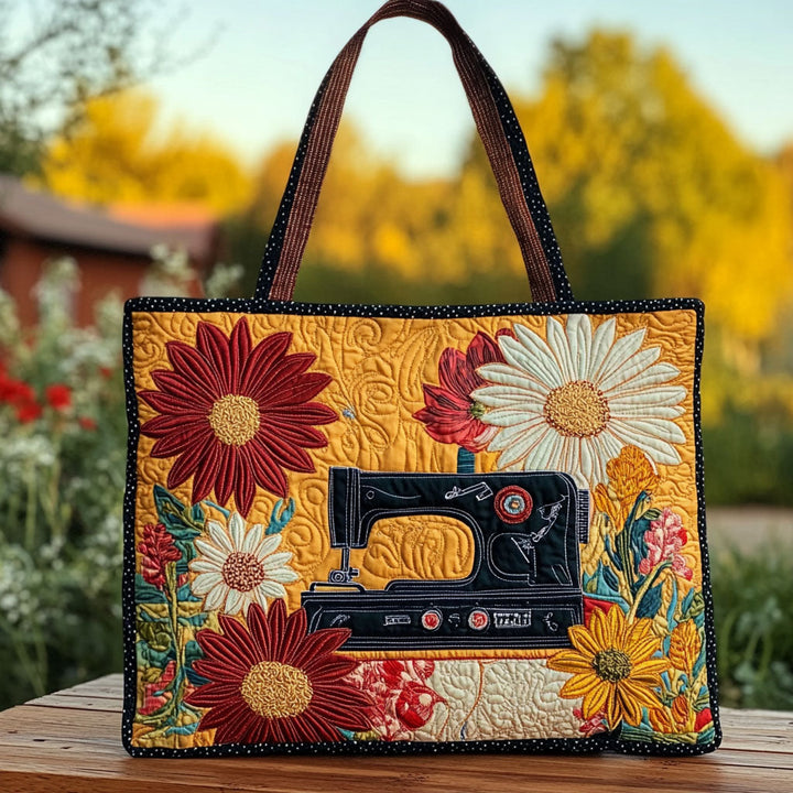 Chrysanthèmes éclatants – Sac fourre-tout matelassé