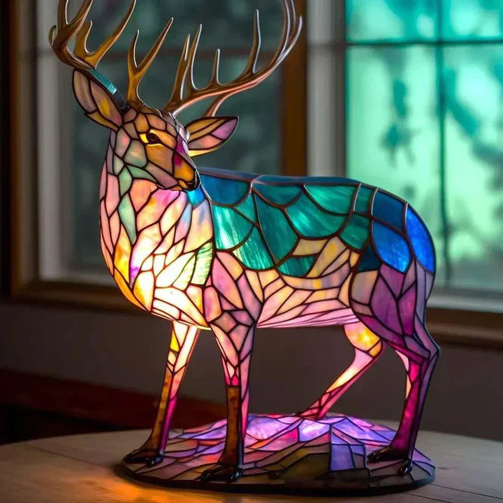 Cerf aux reflets irisés