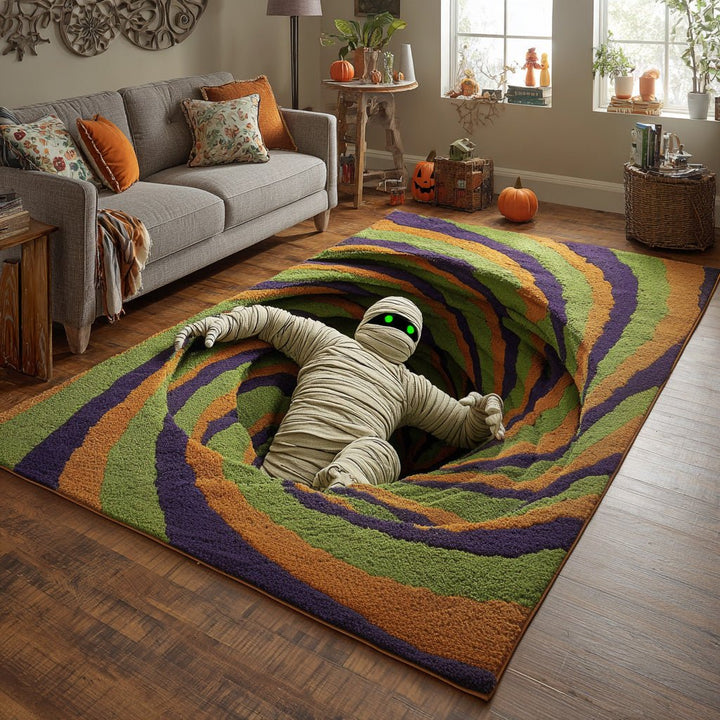 Momie dans le tourbillon coloré – Tapis