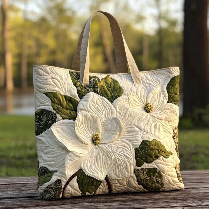 Grand lys blanc – Sac fourre-tout matelassé