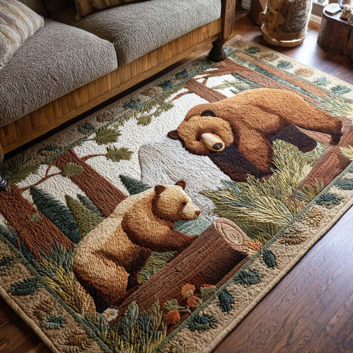 Ours bruns en forêt – Tapis