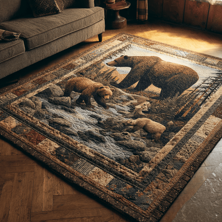 Ours en patchwork rustique – Tapis
