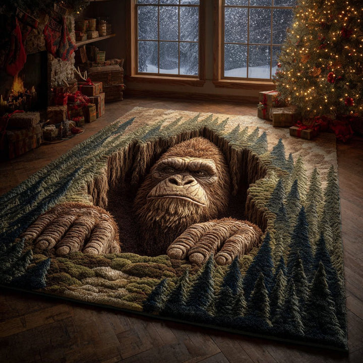 Sasquatch dans la crevasse boisée – Tapis