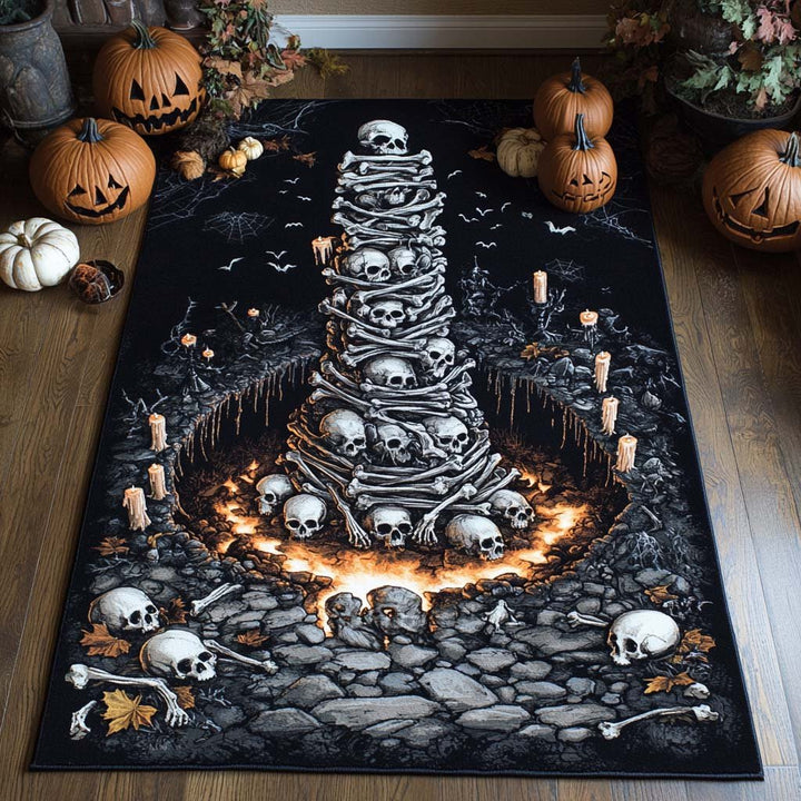 Tour d’ossements et chandelles – Tapis
