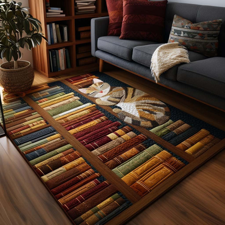 Chat endormi sur les livres – Tapis