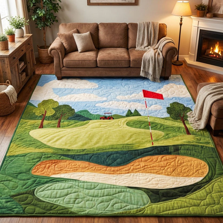 Terrain de golf et drapeau – Tapis