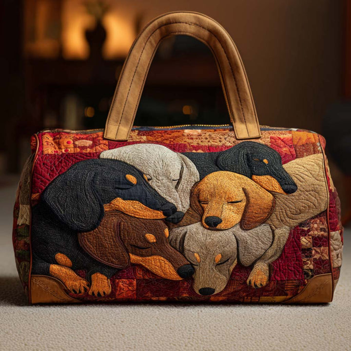 Chiens douillets en tas – Sac de voyage matelassé